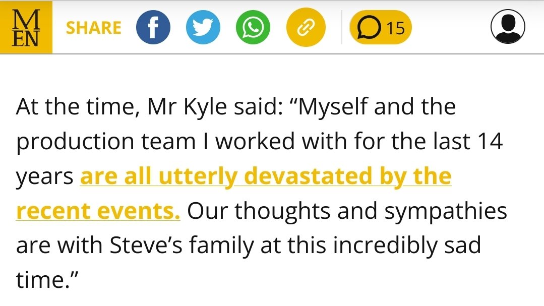 So This Is Our World Now (@MGueneviere23) on Twitter photo 2023-03-07 14:37:26 @Daily_Express Reminder: Jeremy Kyle's show was axed after its disregard for the safety and wellbeing of participants led to the suicide of a participant whom Kyle berated knowing they had depression... #JeremyKyle claims he was devastated at the time.
He's at it again. Nothing to see here.. @Daily_Express Reminder: Jeremy Kyle's show was axed after its disregard for the safety and wellbeing of participants led to the suicide of a participant whom Kyle berated knowing they had depression... #JeremyKyle claims he was devastated at the time.
He's at it again. Nothing to see here..