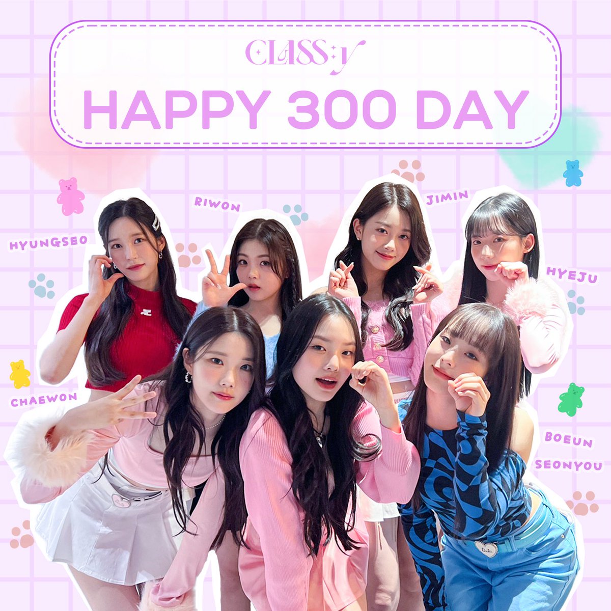today is the day when CLASS:y celebrate the debut’s 300th days ♡₊⁺ thank you so much for everyone that has been standing by our side for this long and hopefully that we could walk together by each other’s side for a long long time. ૮ • ﻌ - ა