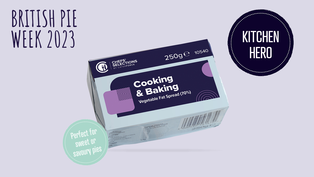 It's British Pie Week, our 250g cooking &amp; baking vegetable fat spread is perfect whether you are going savoury or sweet!
