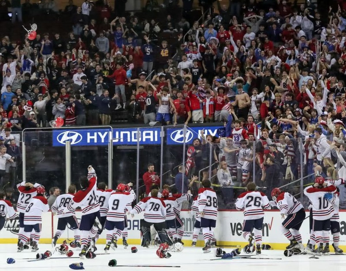Two of my favorite photos from yesterday. THIS is why you play high school hockey. The atmosphere at Prudential Center from start to finish was unreal