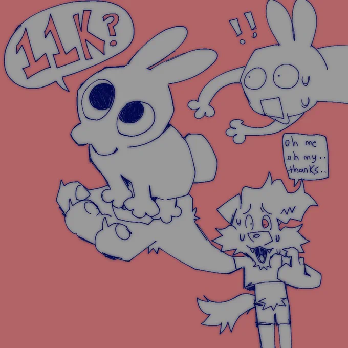 I'm always kinda scared of jinxing myself with these posts, like when twitter randomly purges b0t accounts and a massive follower number drops but ummm...Thank you for 11k 