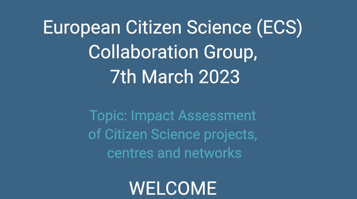 The monthly ECS Collaboration Group Meeting has just started. Today representatives of more that 40 projects discuss about #impact and #evaluation of #CitizenScience projects.