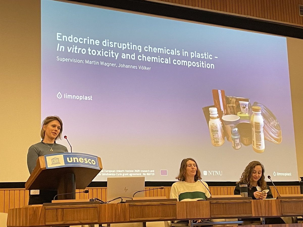 It‘s not only about #microplastics, plastics also release many chemicals, says our very own Sarah Stevens. She is presenting her latest work on the migration of endocrine disruptors from food packaging.