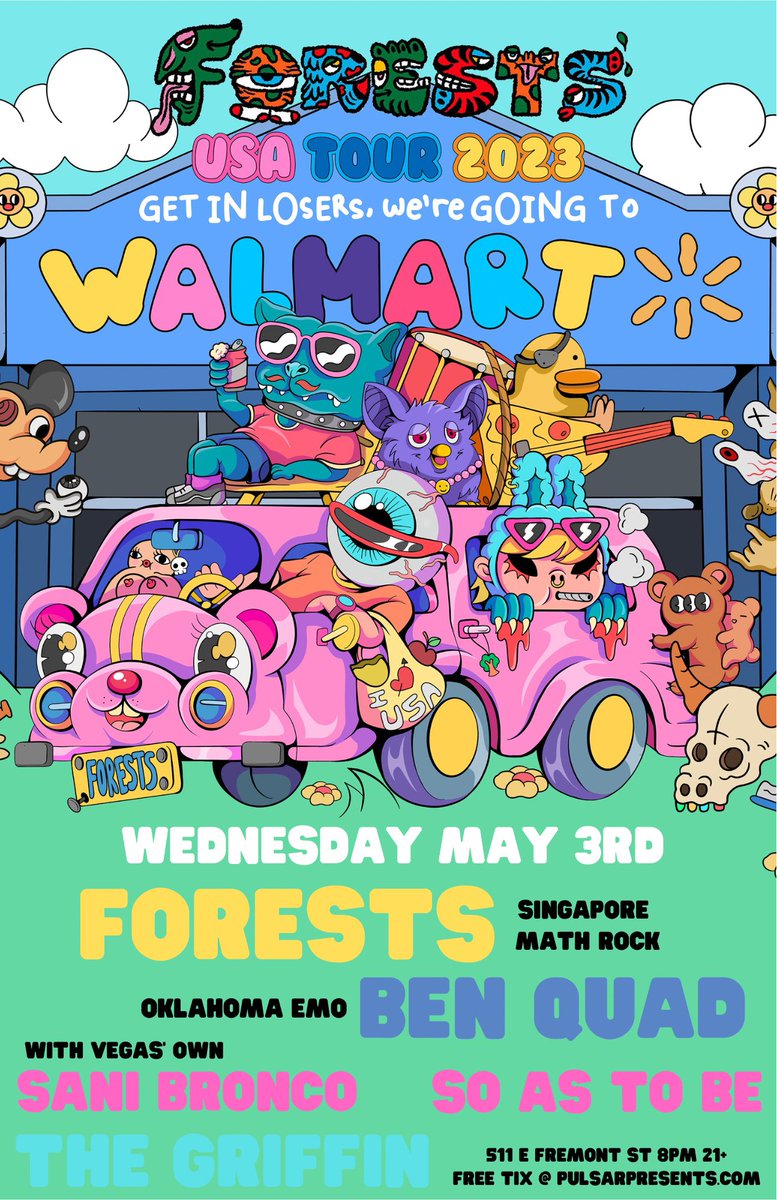JUST ANNOUNCED! Wednesday May 3rd at The Griffin, FORESTS from Singapore make their Vegas debut with Ben Quad, Sani Bronco and So As To Be! FREE tix on Eventbrite! #mathrock #livemusic #DTLV #vegas #alternative #DTLVartsdistrict #thegriffin
