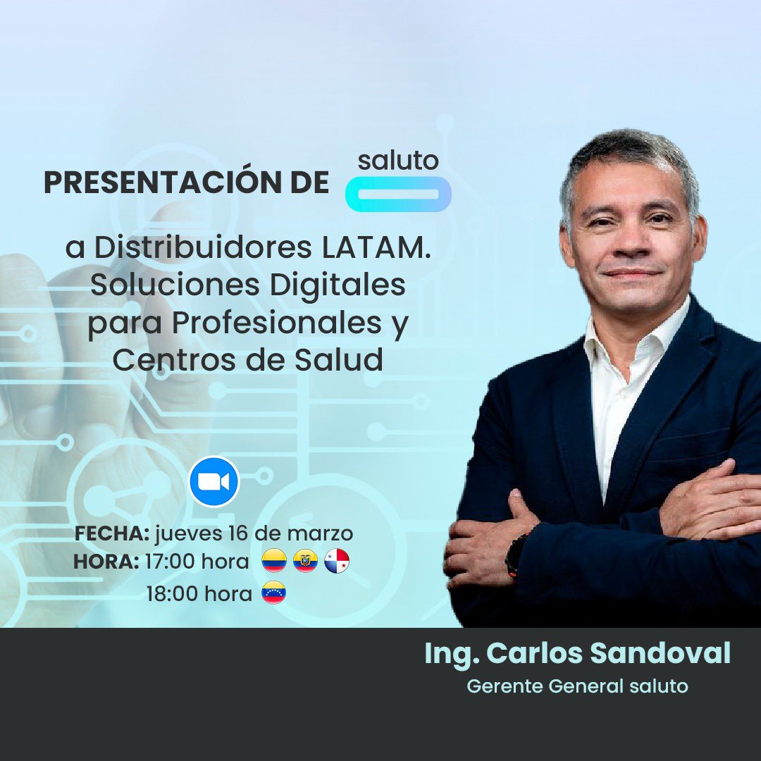 sainttotint's tweet photo. El jueves 16 de marzo del 2023, tendremos un webinar para distribuidores vía ZOOM en SALUTO para presentar nuestros productos en America Latina y El Caribe. A las 5:00pm hora 🇨🇴🇪🇨🇵🇦 6:00pm hora 🇻🇪. https://t.co/WlZXxdMvLo