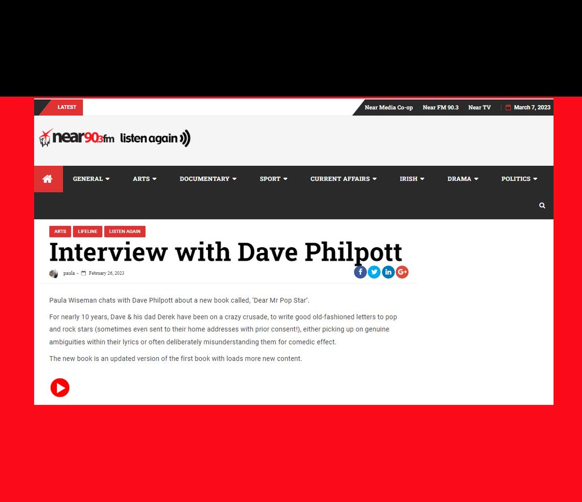 Hugely enjoyed this interview with @DComedianPdcast with Paula! @nearfm 
 from across the pond #podcast #podcasts #podcasting #80s #80slove #80smusic #80slove #80sclassic #Radio #TalkRadio #NewBook #newbooks #AuthorsOfTwitter #AuthorLife #authorscommunity  nearfm.ie/podcast/interv…