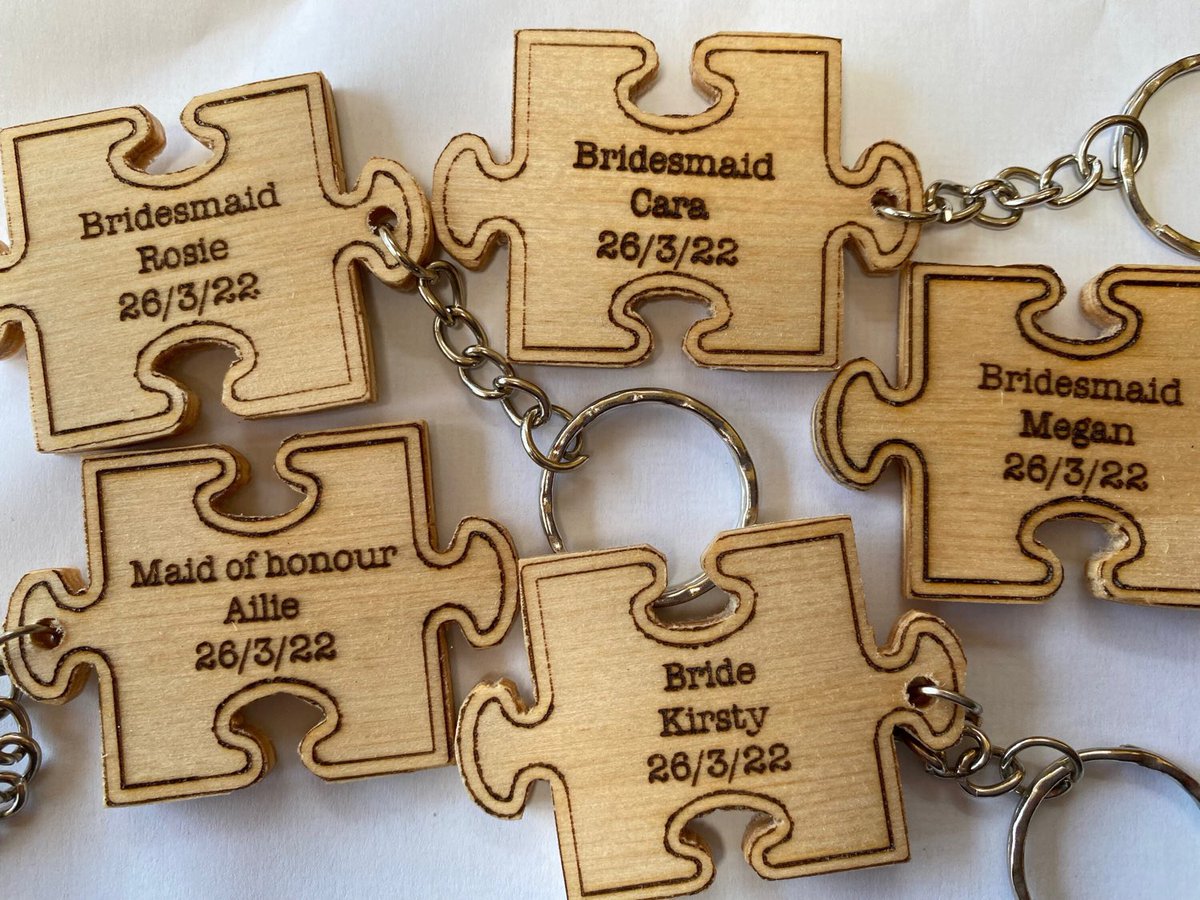 Excited to share this item from my shop: Personalised bridal gift Wooden Bridal Party Gifts, Bridesmaids Gifts, Hen Party, Maid Of Honour,  Keyrings, Wedding Favour Gifts #bridalpartygift #bridesmaidgift #giftforbride etsy.me/41NLcsl