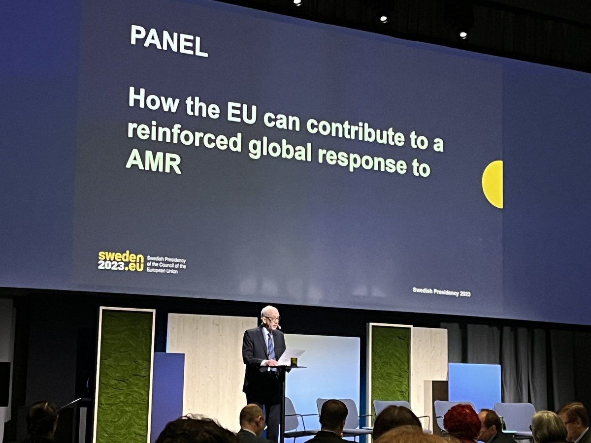 Proud to be invited to make a keynote speech on ways for global collaboration on AMR during the high level meeting of the Swedish Presidency of the European Council