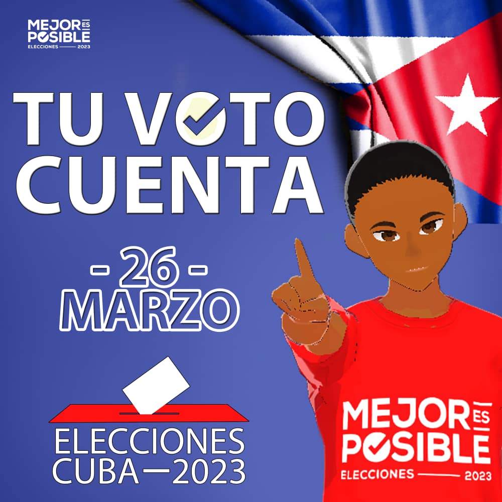 El 26  de Marzo temprano en los Colegios Electorales !. Te esperamos. #YoVotoXTodos.#MejorEsPosible.#UJCGuantánamo.<a href="/UJCdeCuba/">UJC de Cuba</a>.<a href="/aylinalvarezG/">Aylín Alvarez García</a>.<a href="/salas27246198/">Reudenys Salas Hartemant</a>.<a href="/IdrialisT/">idrialis gonzales turcas</a>.<a href="/Opjmgtmo1/">Sailin Gtmo</a>.<a href="/UG_Cuba/">Universidad de Guantánamo</a>.<a href="/Deguantanamo/">Mabel Guantánamo</a>.<a href="/MeyvisEstevezE/">Meyvis Estevez Echevarría</a>.<a href="/MejorEsPosible_/">Mejor es Posible</a>.