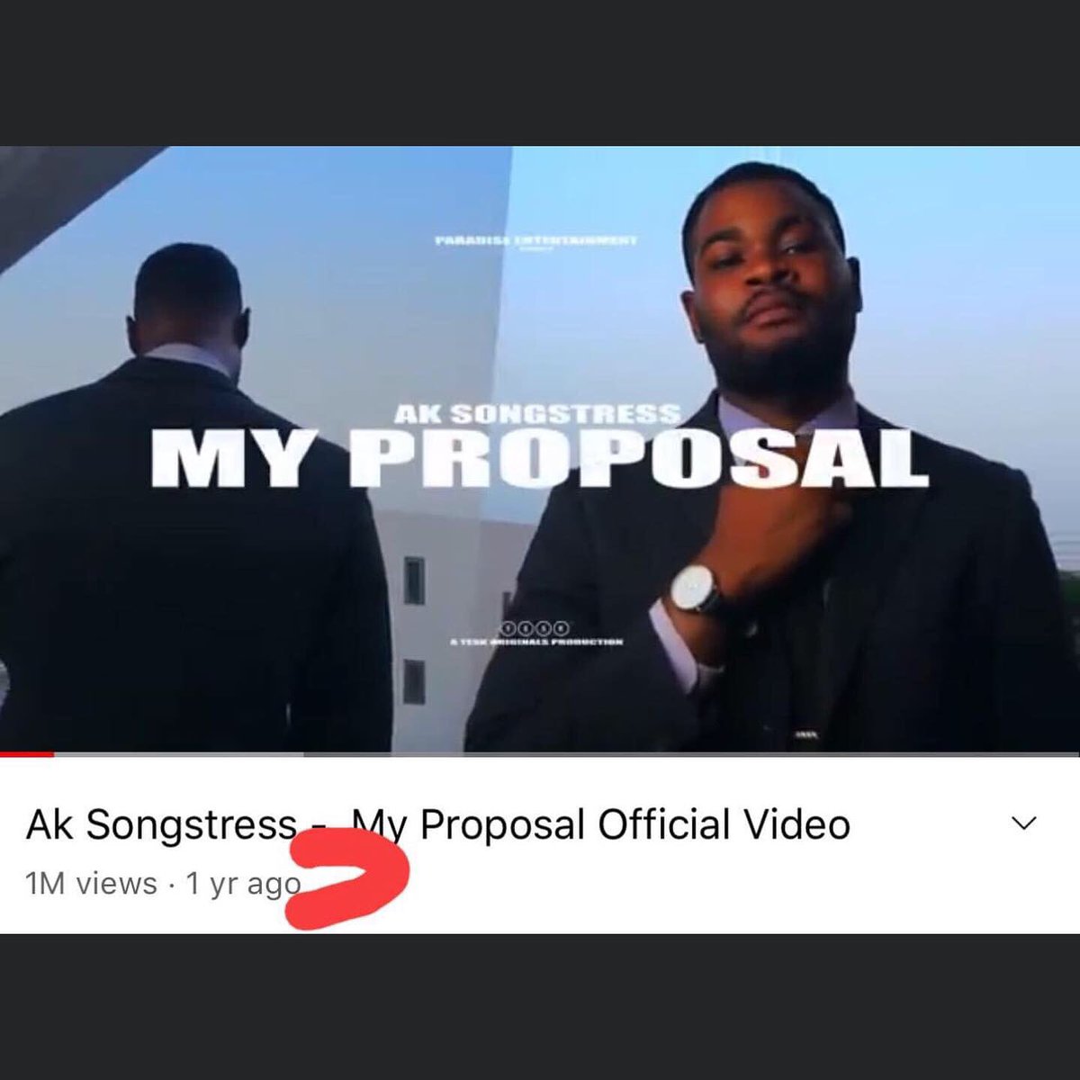 Both “My Proposal” and “Move on” by <a href="/AKSongstress/">Africa's Most Versatile</a> hit 1 Million views on YouTube..all views are 100% ORGANIC..Massive growth on God!