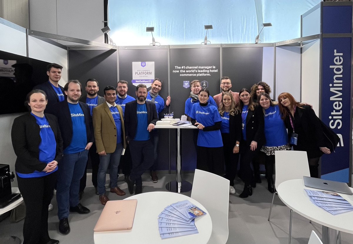 It’s go time! <a href="/ITB_Berlin/">ITB Berlin</a> doors have officially opened 💙👏🏻 Come meet the team and learn about our #1 Hotel Commerce Platform. #SiteMinder #ITBBerlin #HotelTech