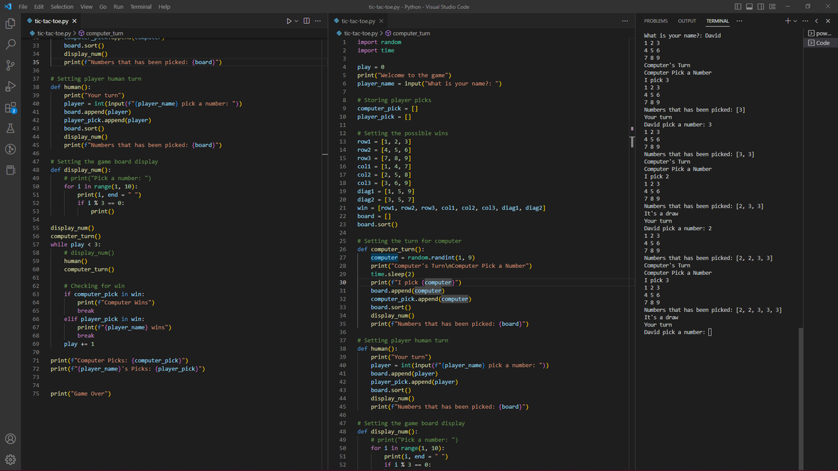 davidinmichael's tweet image. #Problem_solving I would say is one of the biggest thing I've learned from #coding, and I don't think I would be leaving it any time soon despite the ups and downs. Today, I write the popular #tictactoe game in #python using my own #algorithm. Still work in #progress and I'm hopi