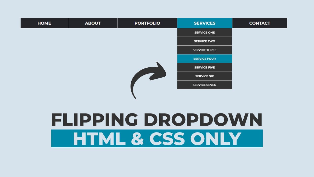 3D Flipping Dropdown Menu

Video: youtu.be/kVU8BvM2s_E

#frontend #FrontEndDevelopment #html #HTML5 #CSS #CSS3 #webdevelopment  #webdevelopers #webdev #Coding #webdesign #FrontEndLove #100DaysOfCode #CSS #code #Web #csstricks #cssmenu #dropdownmenu #cssanimation