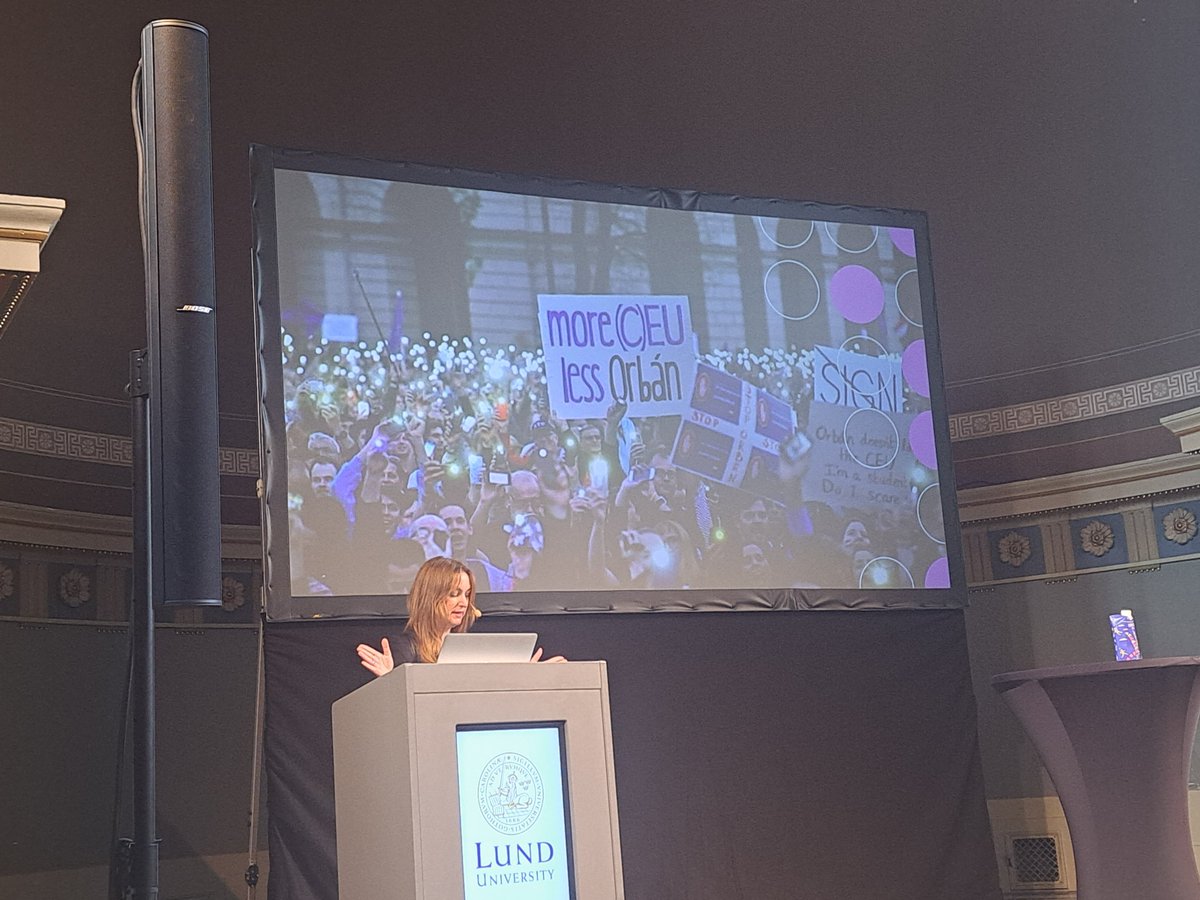 vespa_matteo's tweet photo. 'Academic freedom is not threatened by student influence, but to those that want to stifle it'. @RebeccaSelberg at #ESC45 https://t.co/LJfCtKgh5s