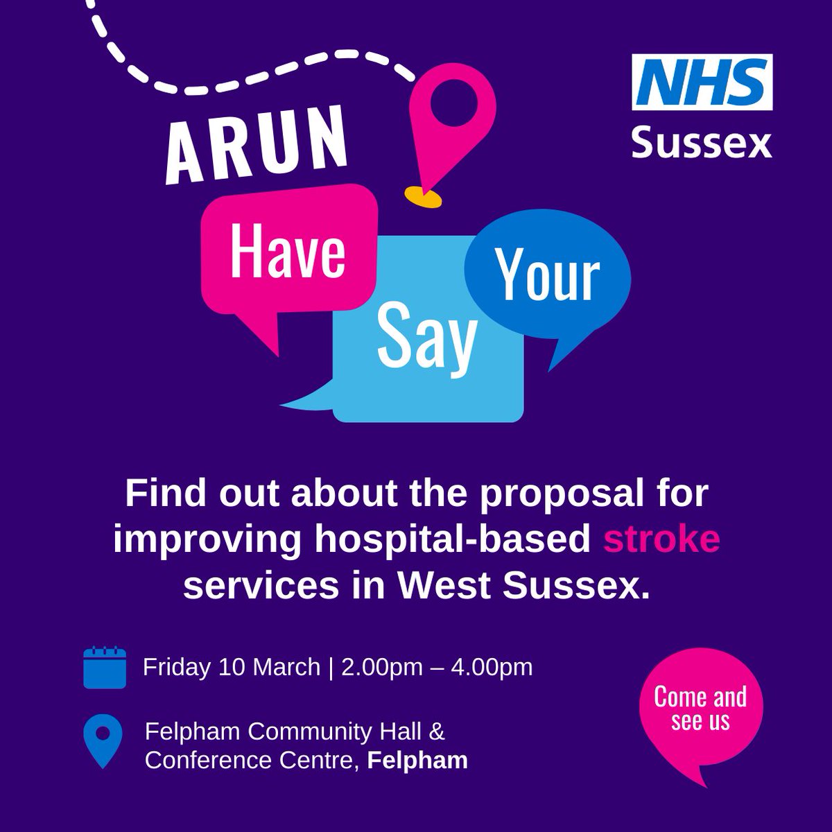 Couldn't make our stroke consultation event last night in Worthing? We will be at Felpham Community Hall &amp; Conference Centre this Friday from 2-4pm.

Book your place online: eventbrite.co.uk/e/549495986287