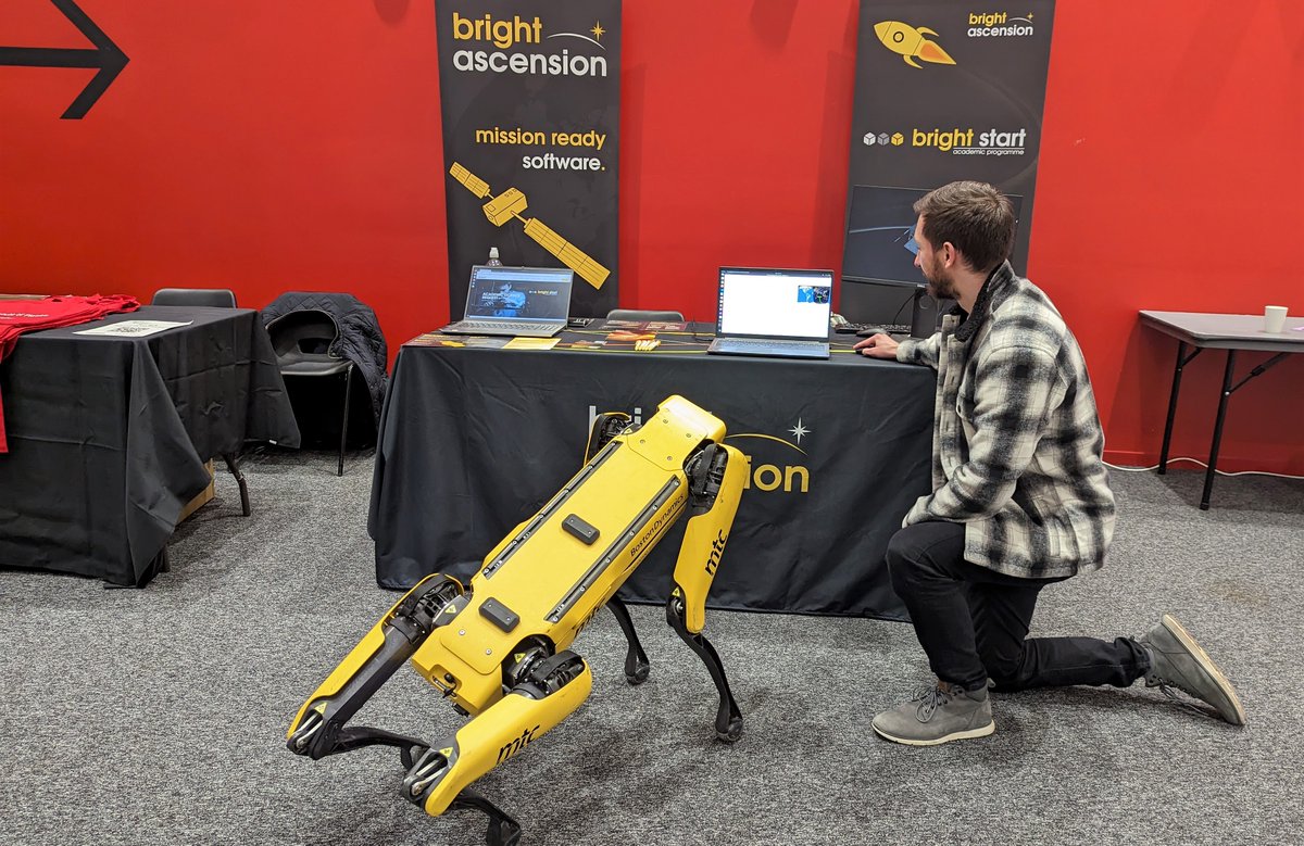 We had the most fantastic time at #NSSC2023 over the weekend! Thanks everyone who came to our stand to take a look at our products! Including this very special visitor - naturally, very interested in our innovative software technology!

#spot #robot #robotics