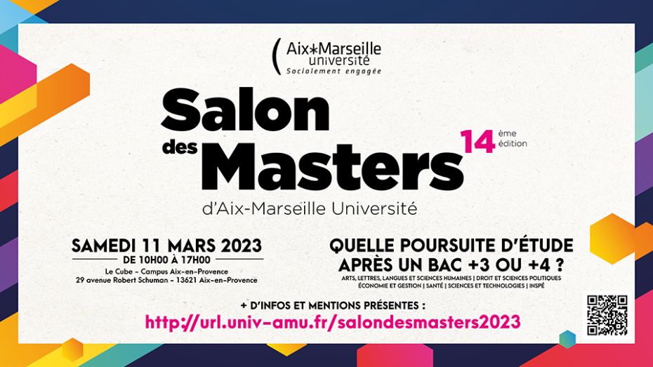Rencontres 🤝 | Le 14e Salon des #Masters @univamu c'est ce samedi à Aix ! L'équipe #IMPGT présentera ses 2 mentions :
- management public et ses 9 parcours
- DPEC parcours management et droit des organisations et des manifestations culturelles
+ d'infos➡️ lnkd.in/evDNwKev