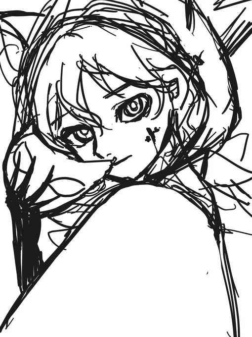 全然描く時間なくて泣いてるのでいつかちゃんと描く予定の雑ラフ…… 