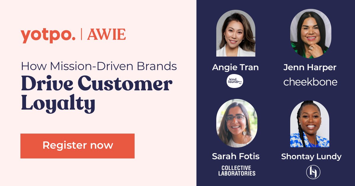 Leaning into your brand values has never been more important for nurturing loyal customers. Join us on March 8th for AWIE Online and learn how these founders - and 2023 AWIE Honorees - infuse their mission into every aspect of the customer journey: bit.ly/3J8JvOM