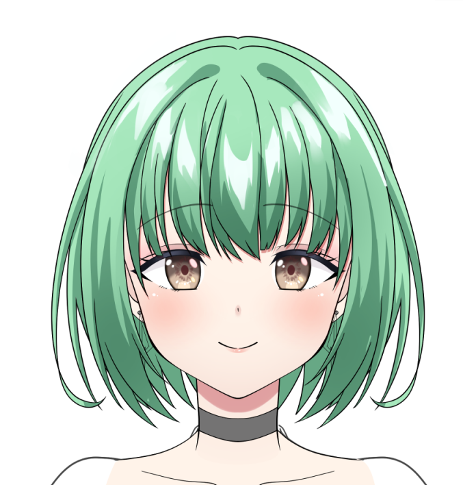 「髪の毛生やして色乗せたらさらに可愛いな…早く動かしたい…!! #魂募集 」|きいろくるみのイラスト