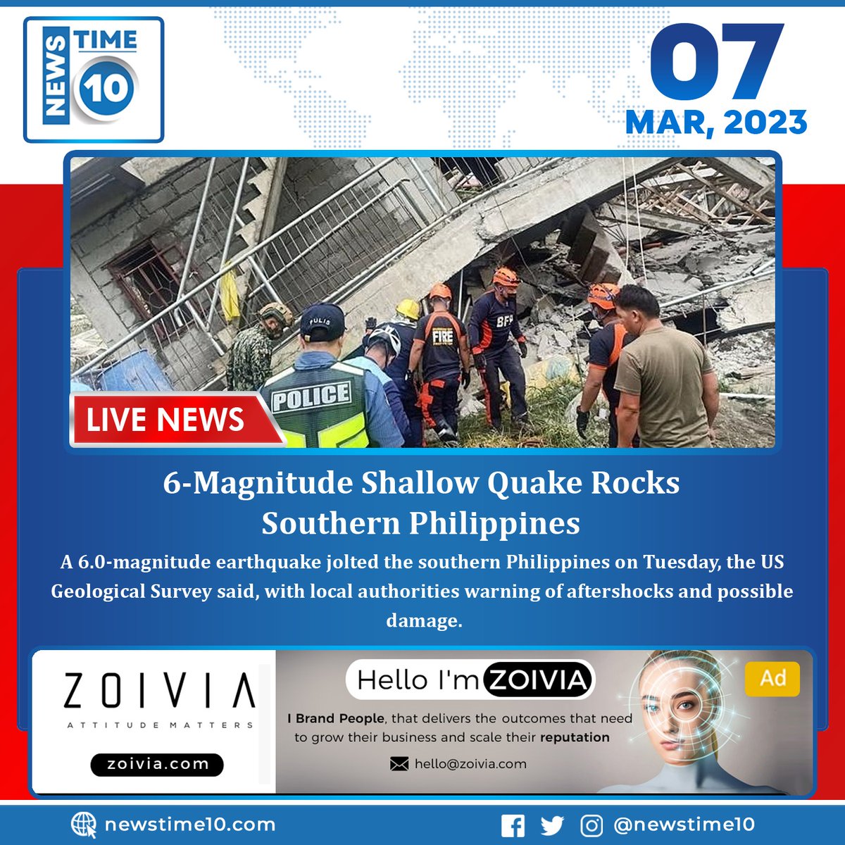 6-Magnitude Shallow Quake Rocks Southern Philippines

Read more: newstime10.com/2023/03/07/6-m…

#newstime10 #NT10 #LiveNews #news #magnitude #shallowquake #rocks #southernphillipines #geologicalsurvey #localauthorities #warning #aftershocks #damage