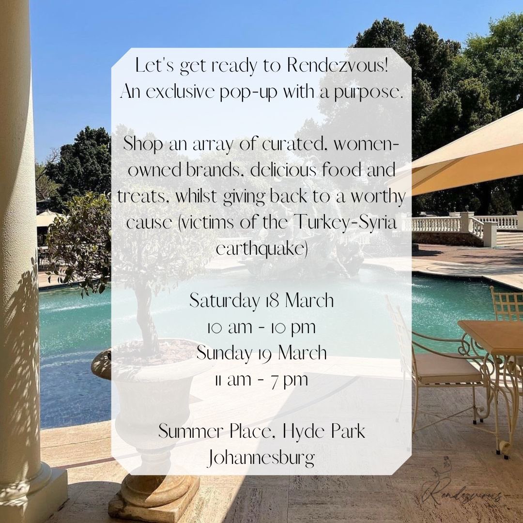 Rendezvous pop up- 18&amp;19 March 2023! #PopupJohannesburg #Thingstodoinjhb #Rendezvous