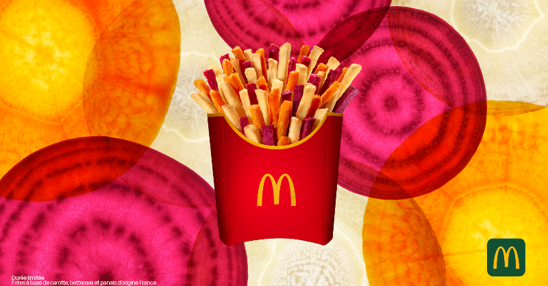 McDonald's France dévoile ses frites de légumes français hauts en couleurs !