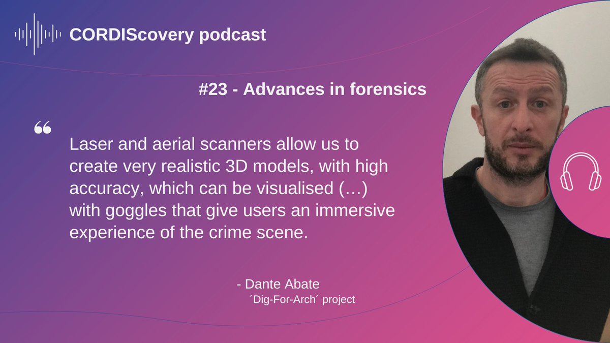 CORDIS_EU's tweet photo. Groundbreaking technology is revolutionizing crime scene analysis.
The #DigForArch project, #EUFunded by @MSCActions,has applied cutting-edge imaging techniques to long buried evidence.
๐ต๏ธโโ๏ธHow is this technology helping us solve crimes?
๐ง#CORDIScovery๐ https://t.co/G0jCGGy3kO https://t.co/P8lZ0USLQs