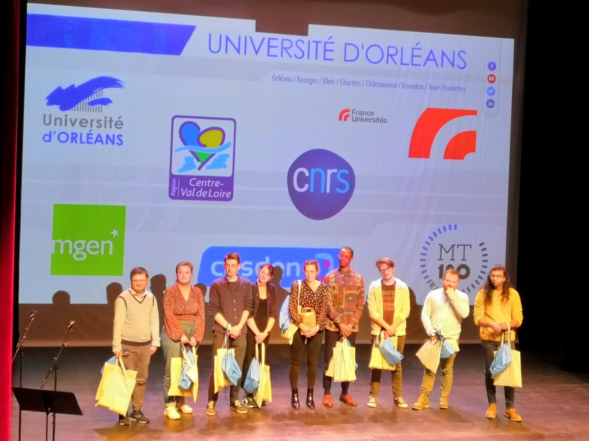 Univ_Orleans's tweet photo. 1/2
[Événement]
Résultats de la finale locale #mt180
🤩Sélectionnés pour la finale régionale
1️⃣Mengyu LI #LLL
2️⃣Elodie TREUILLET #ICOA
3️⃣Marine CHAMBAUD #ICOA
4️⃣Arthur CACHOT #CEMHTI
5️⃣Lisa MONNIER #ICMN
6️⃣Maurice KESSIE #ISTO
7️⃣Charles VANCAEYZEELE #LLL
#fiersdenosdoctorants https://t.co/DiKo42EOi3