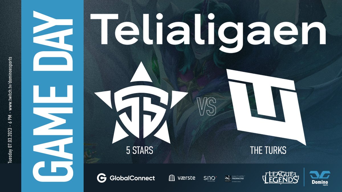 DMG Esports (@dmgesportgg) on Twitter photo Our @telialigaen_ match against <a href="/ndurancegaming/">nDurance Gaming</a> is broadcasted by <a href="/gamerno/">Gamer.no</a> tonight,so we are broadcasting the match between @TurksBed and <a href="/5StarsEsport/">5STARS</a> on our channel 6pm tonight!As usual mightyrai behind the microphone
⏲️6 PM CET
📺twitch.tv/dominoesports
🎙️<a href="/RealMightyRai/">OfficialMightyRai</a> Our @telialigaen_ match against <a href="/ndurancegaming/">nDurance Gaming</a> is broadcasted by <a href="/gamerno/">Gamer.no</a> tonight,so we are broadcasting the match between @TurksBed and <a href="/5StarsEsport/">5STARS</a> on our channel 6pm tonight!As usual mightyrai behind the microphone
⏲️6 PM CET
📺twitch.tv/dominoesports
🎙️<a href="/RealMightyRai/">OfficialMightyRai</a>