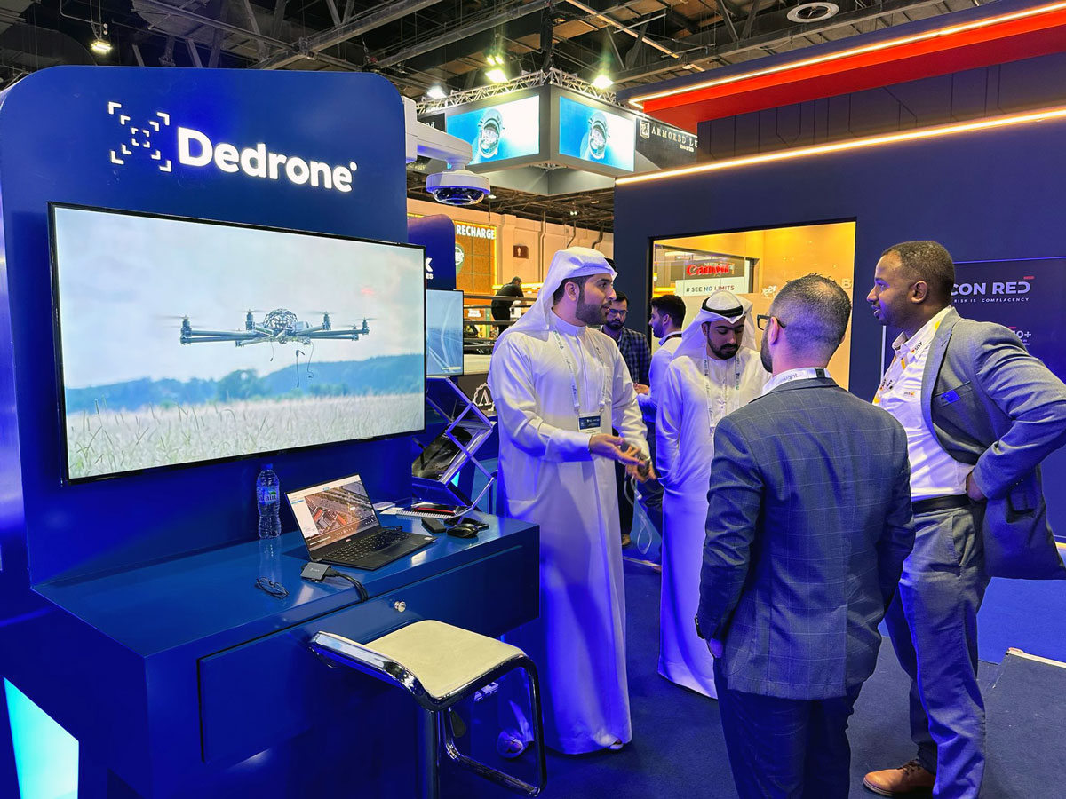 This week, come see Dedrone at the World <a href="/PoliceSummit/">World Police Summit</a> in #Dubai! Sam and our partner <a href="/MVPTechDXB/">MVP Tech</a> are in booth 6E 23 to answer all your questions on how we use smart #airpace #security to protect people, property, and information against #dronethreats. #uas #cuas #counterdrone