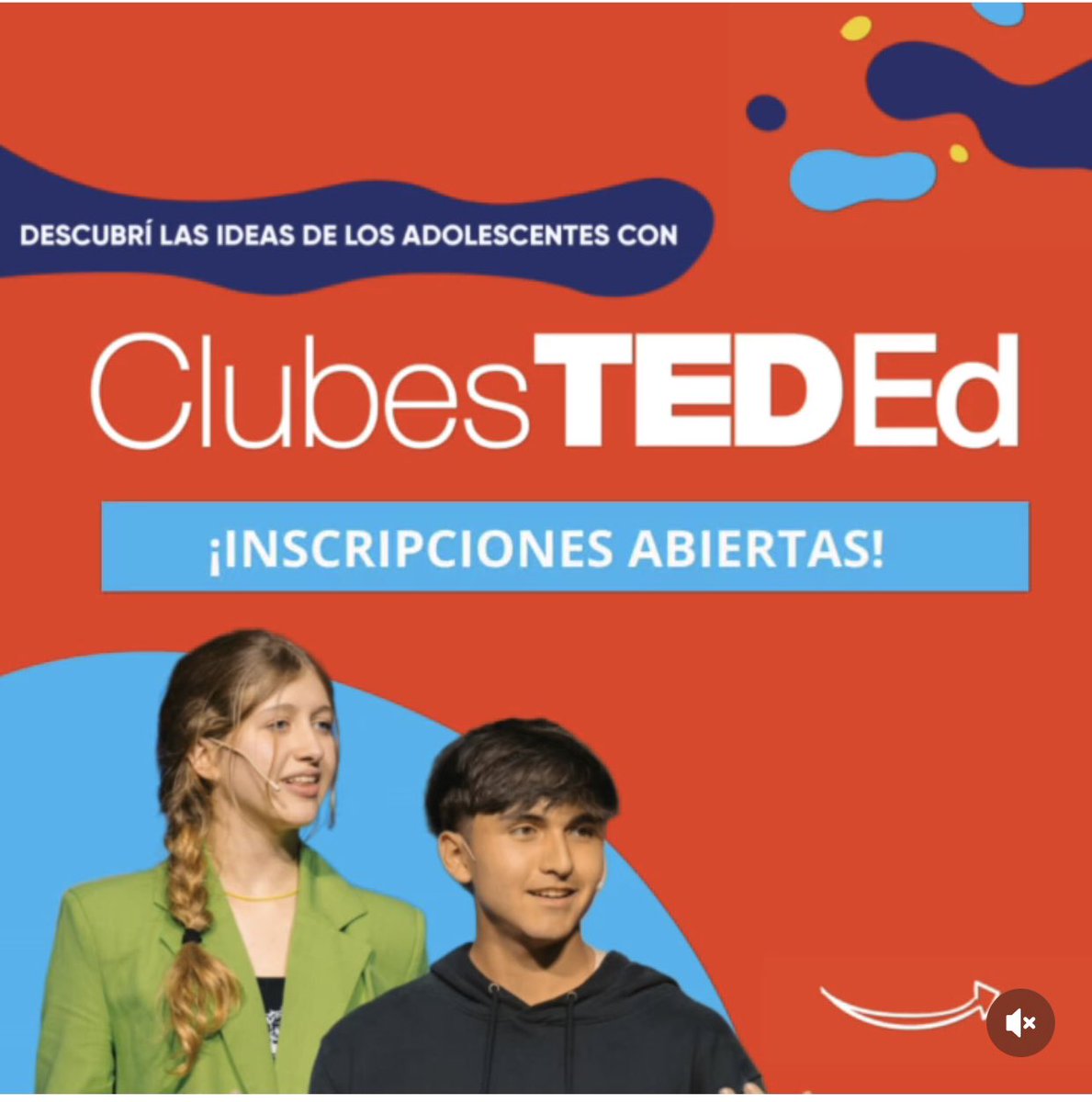 hugorabbia's tweet photo. Últimos días de inscripciones abiertas para #ClubesTedEd experiencia gratuita de acompañamiento y formación con escuelas secundarias de la cual participa @TEDxCordoba - Si conoces escuelas interesadas, ¡avísales!
Info:
https://t.co/vKTqA74CxO https://t.co/PmHsli4I7F