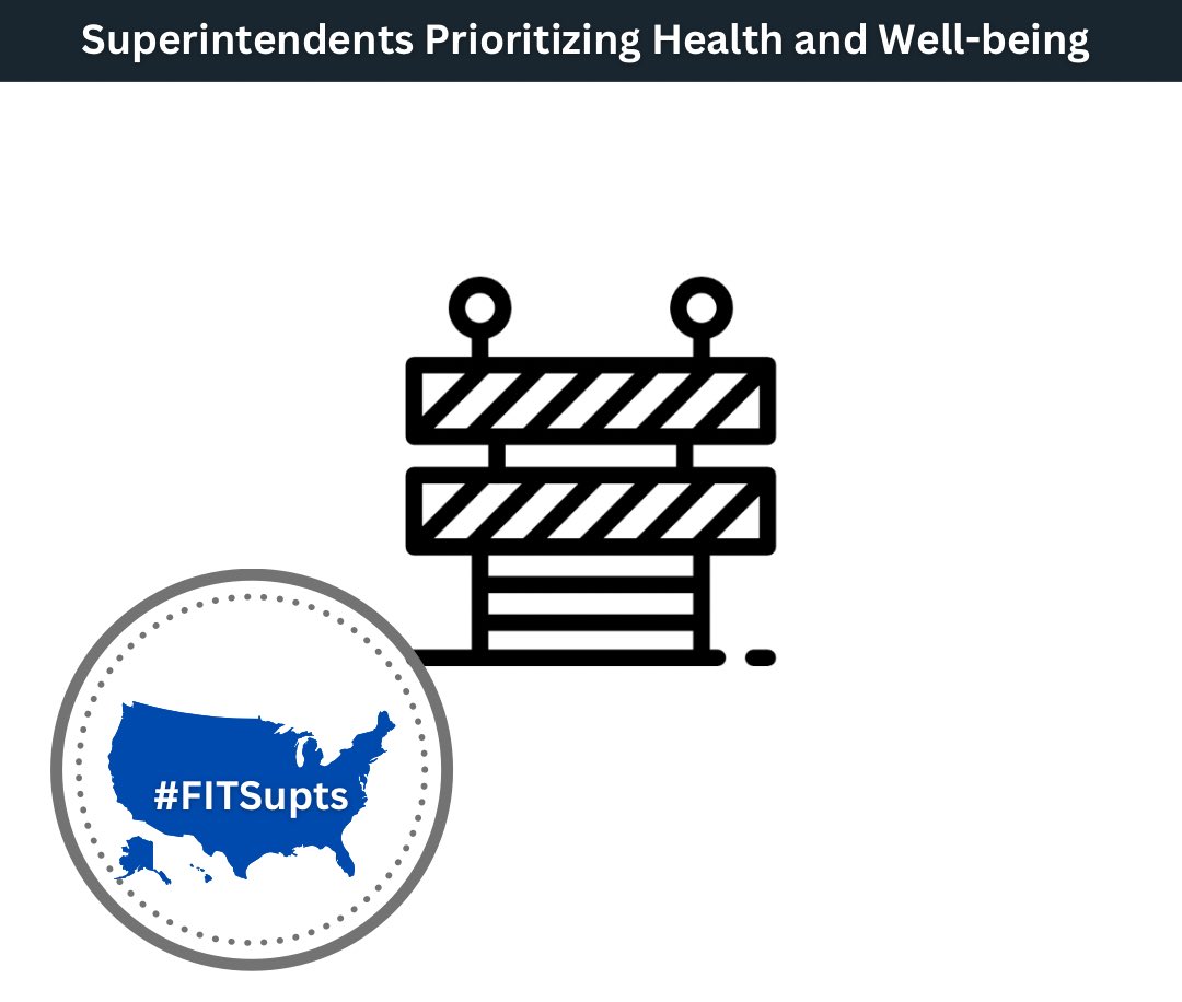 When interviewed, many of the nation’s top, current/retired, supts indicated that the following were obstacles to their health/well-being: 1) time - not enough of it during the day, 2) personal/professional commitments; &amp; 3) a lack of understanding when it comes to their H &amp; W!