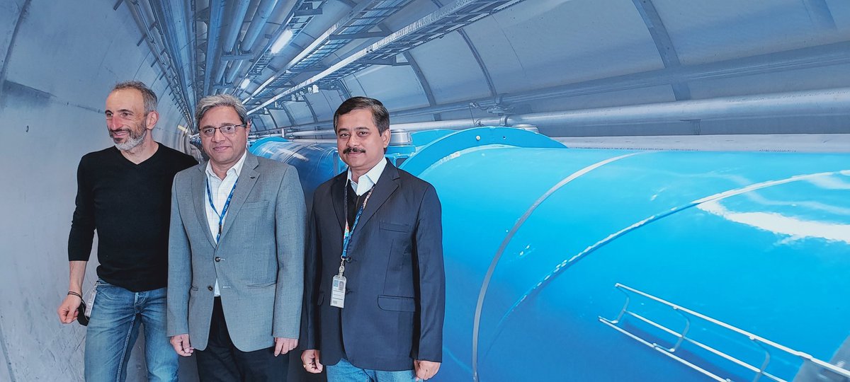 IIT Indore director Prof. Subash S. Joshi visiting CERN with Prof. Raghunath Sahoo and Prof. Tapan Kumar Nayak.