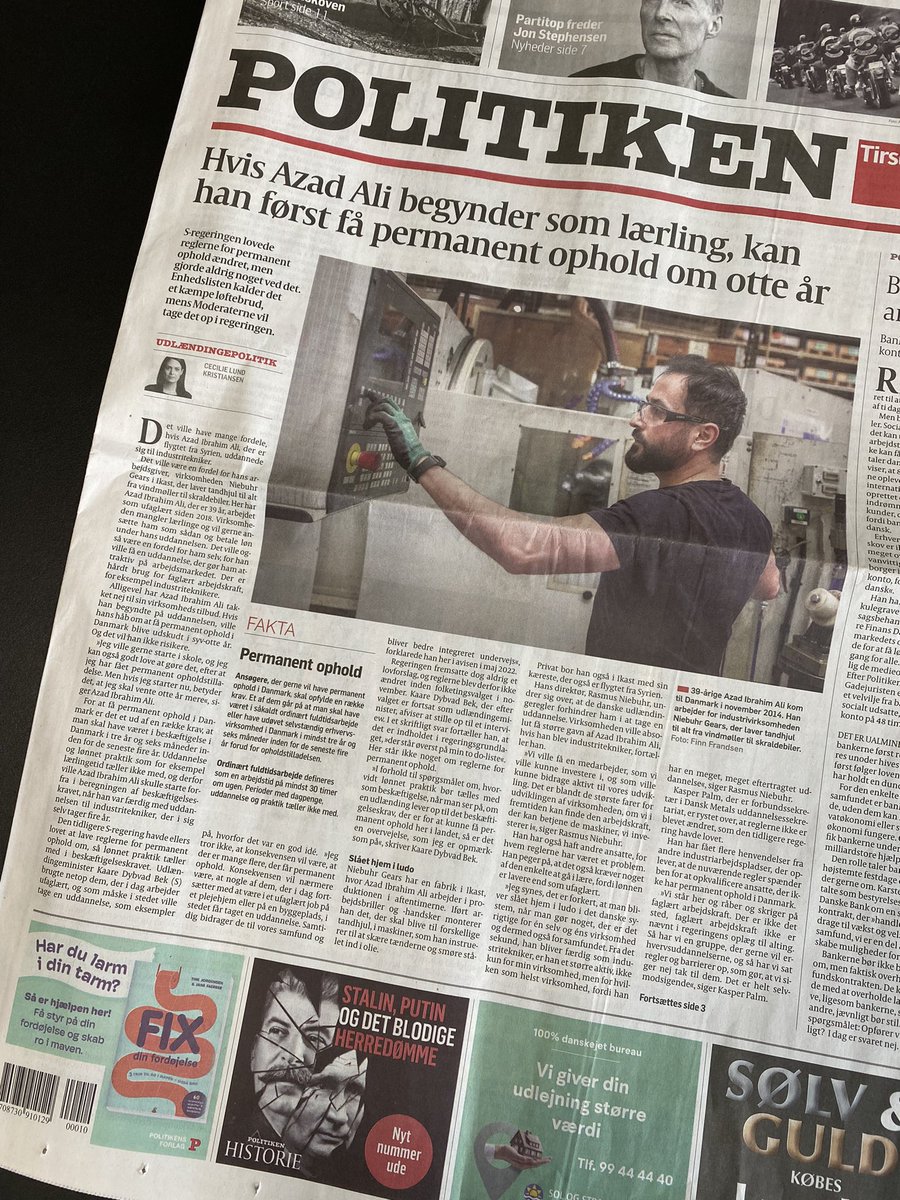 Hvad blev der af at ændre ”de skøre regler”, <a href="/KaareDybvad/">Kaare Dybvad</a>? Det er simpelthen for dumt at regler spænder ben for, at en fyr som Azad kan tage en erhvervsuddannelse!  Især når <a href="/regeringen/">regeringen</a> nu har skrevet flere faglærte i deres regeringsgrundlag. #dkpol