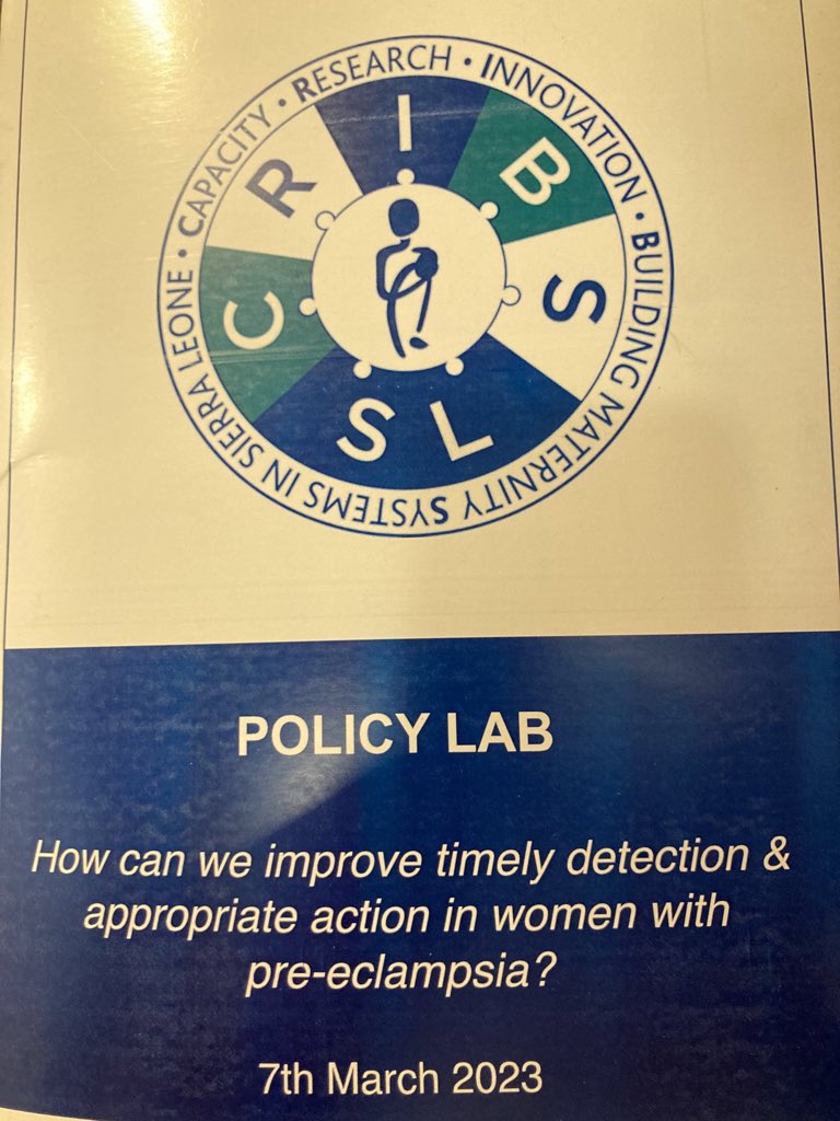 Andrew H Shennan OBE (@obsevidence) on Twitter photo Delighted to be hosting our second Policy Lab in Sierra Leone after the success in Zambia. So grateful to those giving their precious time. @nihrglobal <a href="/The_MRC/">Medical Research Council</a> <a href="/welbodi/">Welbodi Partnership</a> <a href="/kingsmedicine/">King's Faculty of Life Sciences & Medicine</a> #CRIBS Delighted to be hosting our second Policy Lab in Sierra Leone after the success in Zambia. So grateful to those giving their precious time. @nihrglobal <a href="/The_MRC/">Medical Research Council</a> <a href="/welbodi/">Welbodi Partnership</a> <a href="/kingsmedicine/">King's Faculty of Life Sciences & Medicine</a> #CRIBS