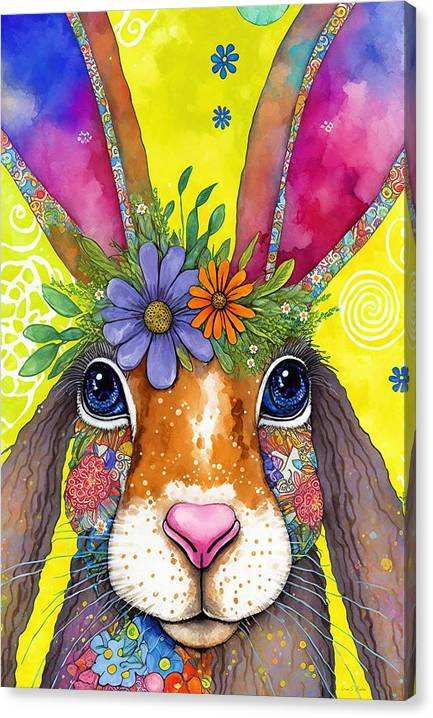 Beatrice the Bunny -- get it here >>  fineartamerica.com/featured/beatr… #bunny #Easter #bunnylovers #rabbitlovers #painting #buyintoart #bunnyart #whimsical #charming #giftideas #kidsdecor #homedecor