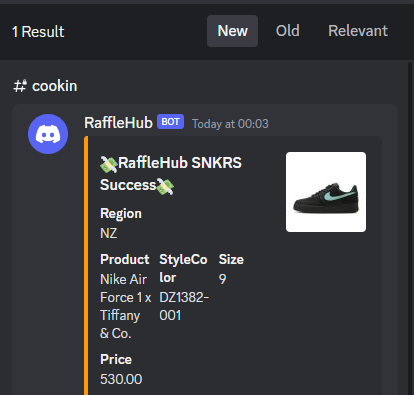 nysTV (@nystv_) on Twitter photo Nike Air Force 1 x Tiffany & Co
Bot: <a href="/rafflehub_io/">RaffleHub</a> <a href="/RafflehubS/">RaffleHub_Success</a>
Proxies: <a href="/PookyyAIO/">Pookyy Proxies</a>
Group: <a href="/Synergy_io/">Synergy</a> Nike Air Force 1 x Tiffany & Co
Bot: <a href="/rafflehub_io/">RaffleHub</a> <a href="/RafflehubS/">RaffleHub_Success</a>
Proxies: <a href="/PookyyAIO/">Pookyy Proxies</a>
Group: <a href="/Synergy_io/">Synergy</a>