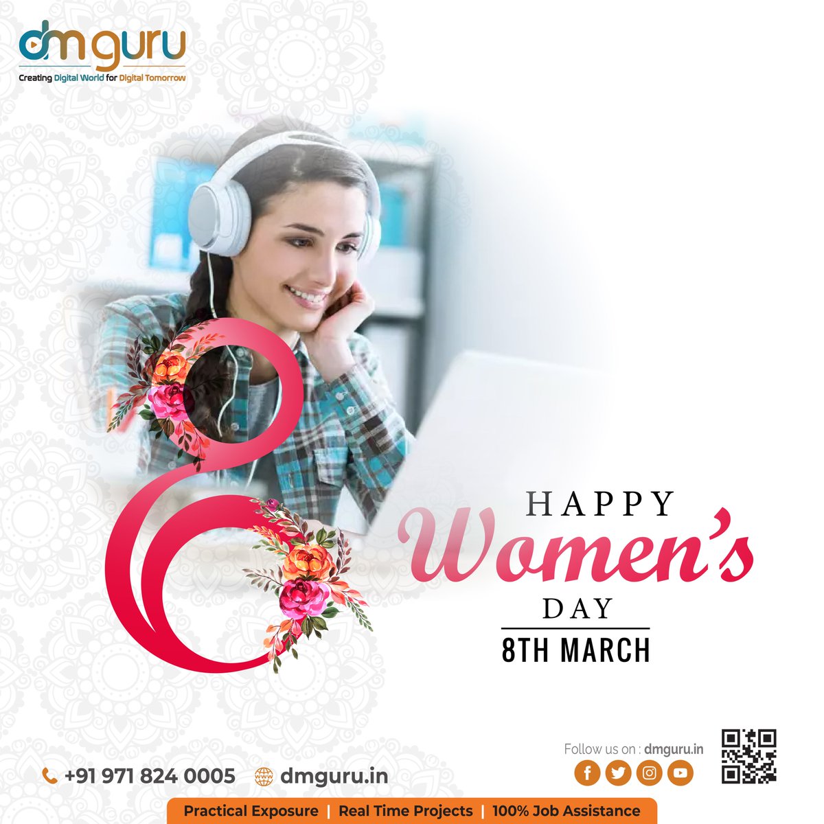 dmguru_training's tweet photo. Happy International Women's Day 👩
On this special day, We would like to wish all the
incredible women out there all the love, respect, and
the admiration you deserve. 

#dmguru #digitalmarketinginstitute #womensday
#womenempowerment #internationalwomensday2023 https://t.co/7qIbsMEGE9