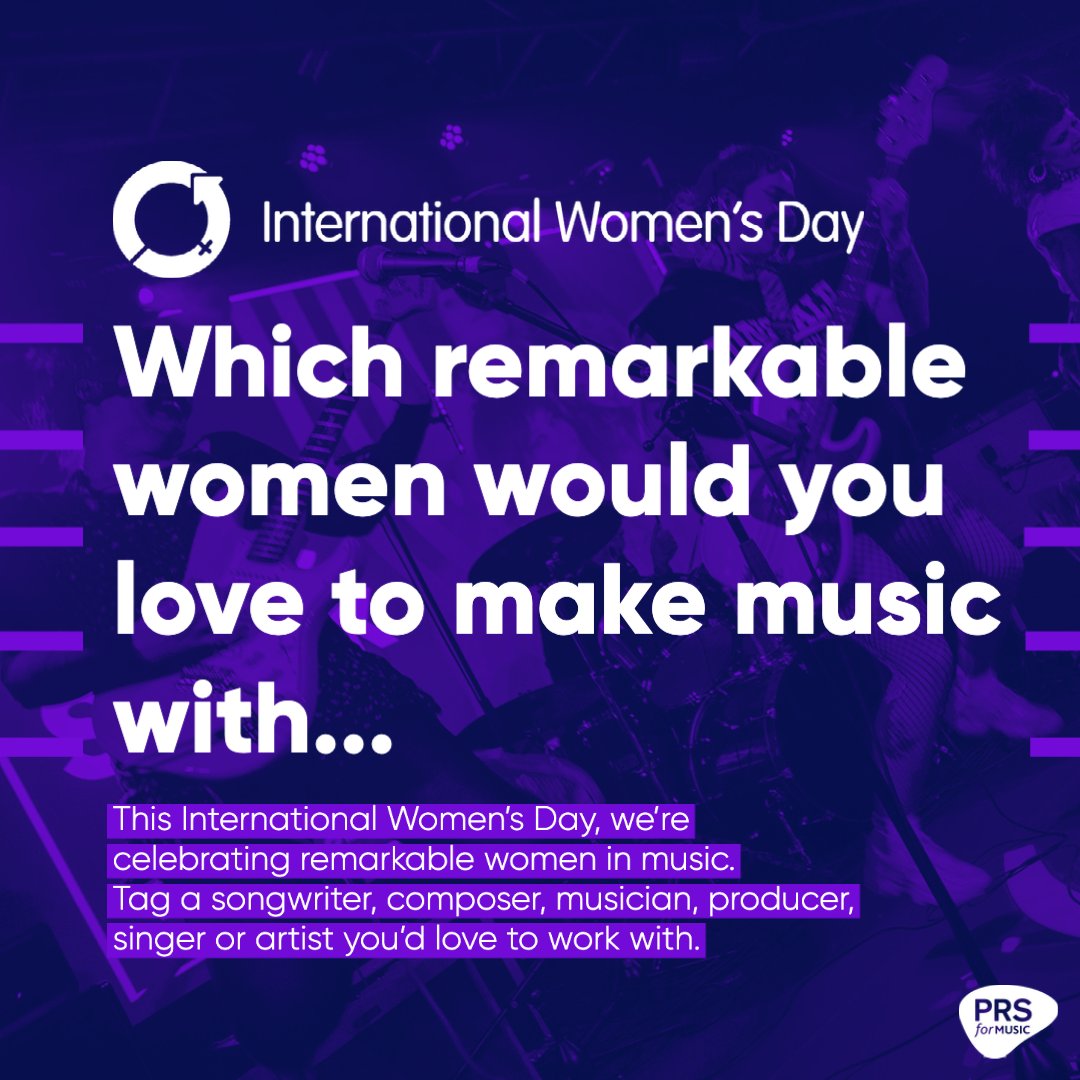 PRSforMusic's tweet photo. This week we're celebrating #InternationalWomensDay and recognising many of the incredible women in music; we want to know which remarkable women you'd love to make music with...

Comment below👇

#IWD23 https://t.co/rQ7iJHmMfz