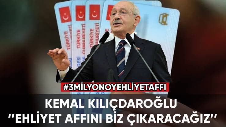 Şöför #EhliyetAffı meselesinin üstünü çizeni değil, altını çizeni seçecek!

 #SeçimiŞoförYapacak