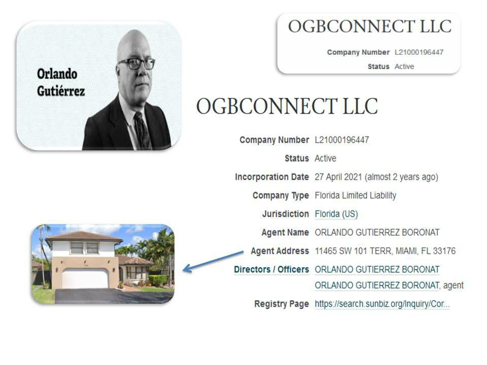zurdoBo7's tweet photo. Develando los oscuros secretos financieros de la mafia de Miami.

Dos de las empresas fantasmas manejadas por Orlando Gutierrez están asentadas a su nombre en la propia casa en que reside, otra de ellas tiene como vicepresidenta a su propia hermana.

#DeZurdaTeam 🤝 https://t.co/kO9pES4ac2