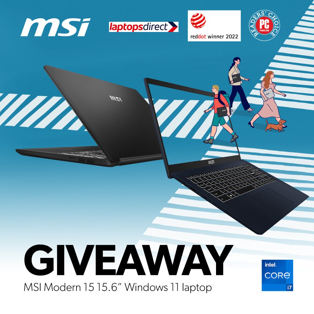 MSI NOTEBOOK UK (@msinotebookuk) on Twitter photo In need of a new laptop to boost your productivity?
We’ve teamed up with <a href="/laptopsdirectuk/">Laptops Direct</a> to #giveaway an award winning #Modern15 B12M laptop! 😍💻
Go to this post to take part! 👉 msi.page/Modern15Giveaw… In need of a new laptop to boost your productivity?
We’ve teamed up with <a href="/laptopsdirectuk/">Laptops Direct</a> to #giveaway an award winning #Modern15 B12M laptop! 😍💻
Go to this post to take part! 👉 msi.page/Modern15Giveaw…