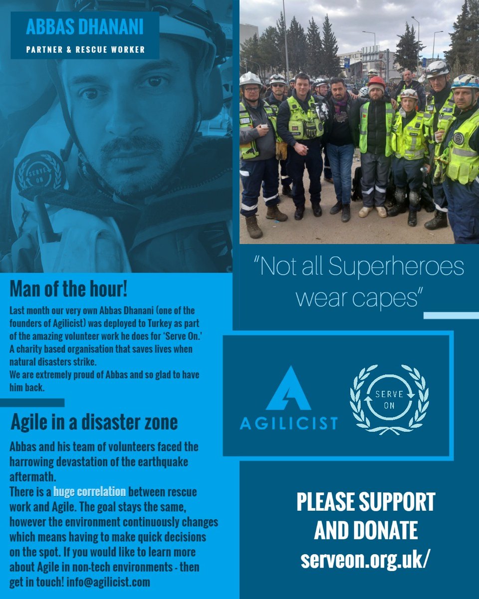 agilicist's tweet image. Did you know that Agile is used as much outside of Tech as it is inside...
Agile in HR
Agile in Construction
Agile in Sports Development
Agile in Rescue etc

Want to know more, get in touch: info@agilicist.com

#agile #bemorerescue #agilehr #tech #agileoutsideoftech #agilemindset