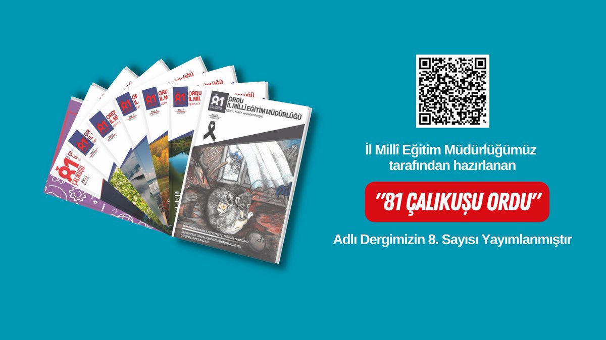 Ordu_MEM's tweet photo. 📢 "8️⃣1️⃣ Çalıkuşu Ordu"
Dijital Dergimizin 8️⃣. Sayısı Web Sitemizde Yayımlandı. 

📜Dergimiz
👇
🖇️https://t.co/H3LcAhV0ZR

#eğitimkentiORDU
#Ordu
#81Çalıkuşu
#Çalıkuşu

@tcmeb @prof_mahmutozer @yunus_arinci @GelenMustafa @tuncaysonel @mhilmiguler @mfvargeloglu @TCOrduValiligi https://t.co/wAFxgRv02L