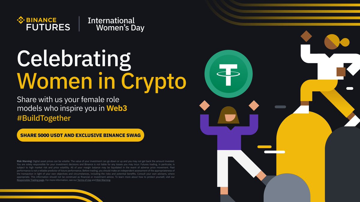 BinanceFutures's tweet photo. 🏅5,000 USDT🏅

Trade and share with us about the inspiring women in #Crypto who you admire as we celebrate #InternationalWomensDay

🔸At least 5,000 USDT in trading volume
🔸Share your story, tag us, and include #BuildTogether
🔸Fill up this form ⤵️
https://t.co/XfrlUtNPvB https://t.co/sr78JAaQRr