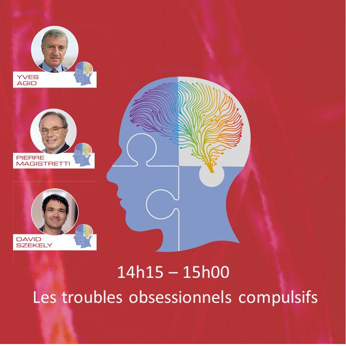 LHomme_cerebral's tweet photo. #hommecerebral2023
Programme:
14:15-15:00 
Trouble obsessionnel #compulsif .
Table ronde entre experts et avec le public.
Présentateurs: 
Yves Agid
Pierre Magistretti
David Szekely

🗓️25 Mars 2023
📍Grimaldi Forum - MonteCarlo https://t.co/nI9vtLcwTt