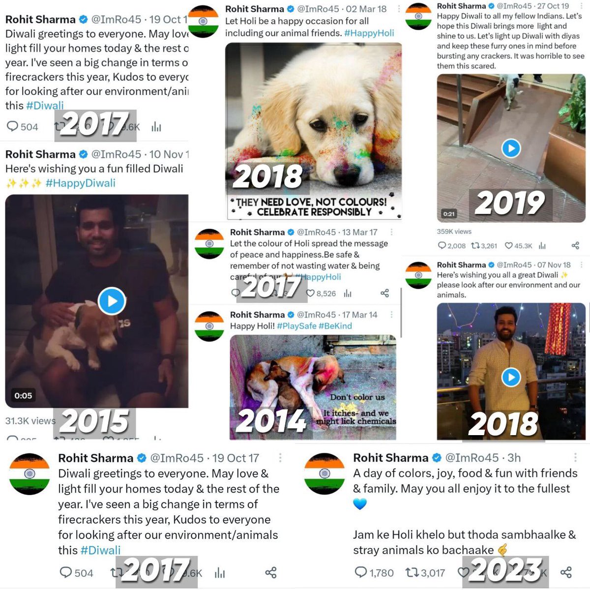 BluntIndianGal's tweet photo. How does Indian captain Rohit Sharma escapes criticism after year by year moral policing on our festivals? https://t.co/5vDvoWQWlU