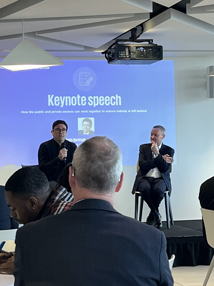 Key note speech from <a href="/AndyBurnhamGM/">Andy Burnham</a> at #socialmobilityconference linking his personal story to Nik Miller’s key intervention #collaboration ‘bottom up together endeavour, ppl seeing their place in their community’ is #socialmobility #connectivity #security
