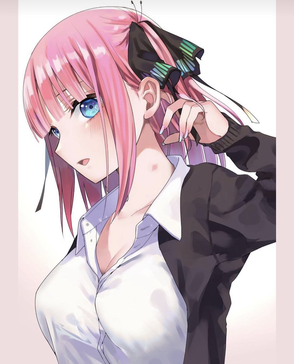 黒刃さんがTwitterに投稿した中野二乃(五等分の花嫁)のイラスト。